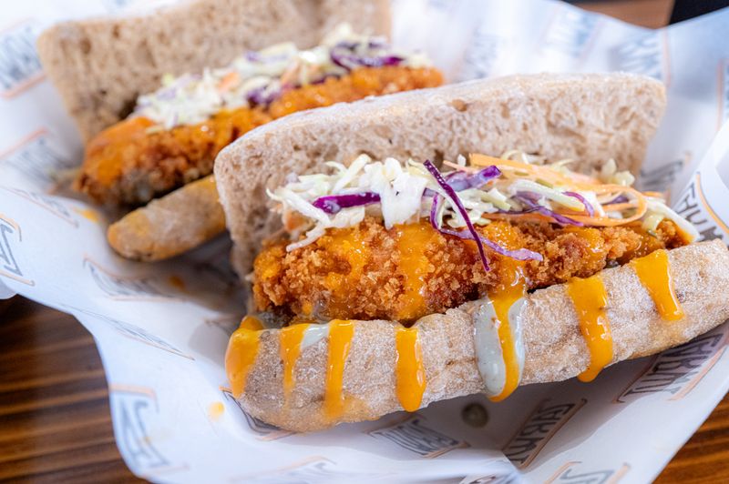 Hangry Joe's Starter catering package with hot chicken