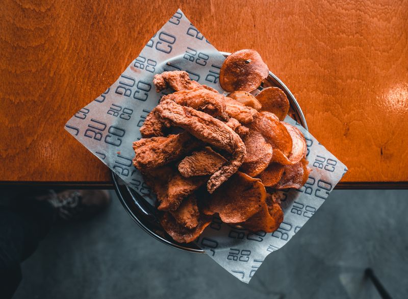 Hangry Joe's hot chicken tenders catering platter